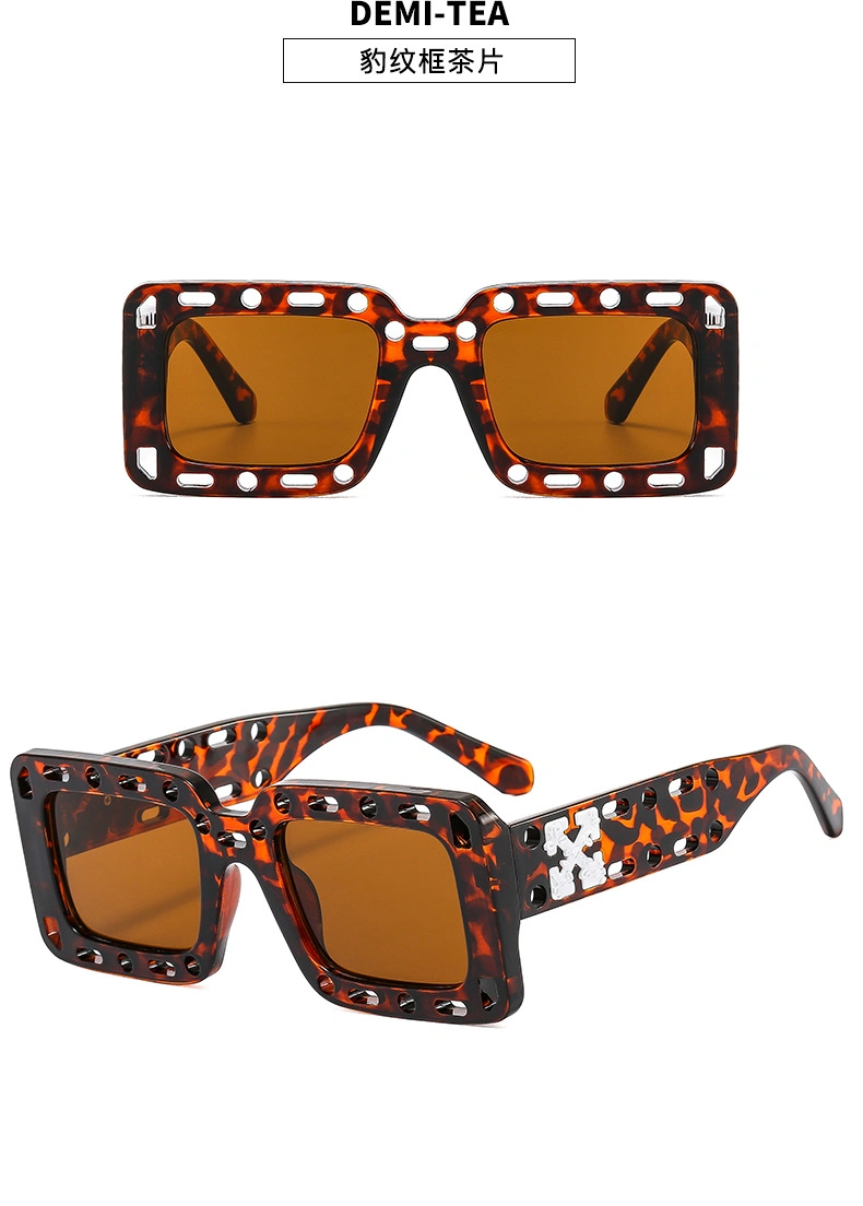 Colorful Stylish Large Frame Durable Hinge Men Women Dazzling UV400 Fashion Sunglasses