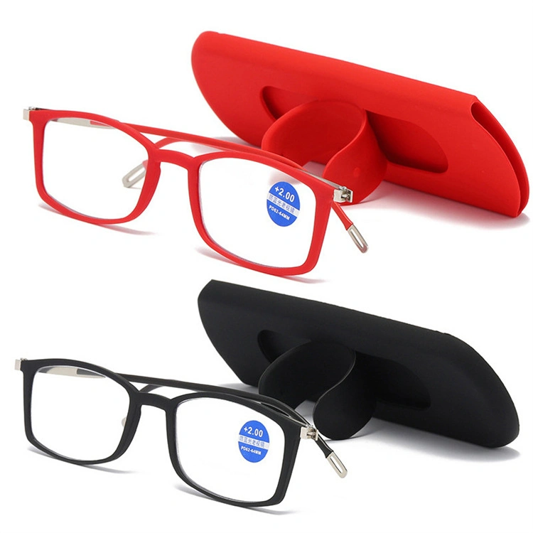 Anti-Blu-Ray Reading Glasses Ultra-Thin Paper Mobile Phone Holder Prescription Glasses Portable HD Eyeglass Lenses