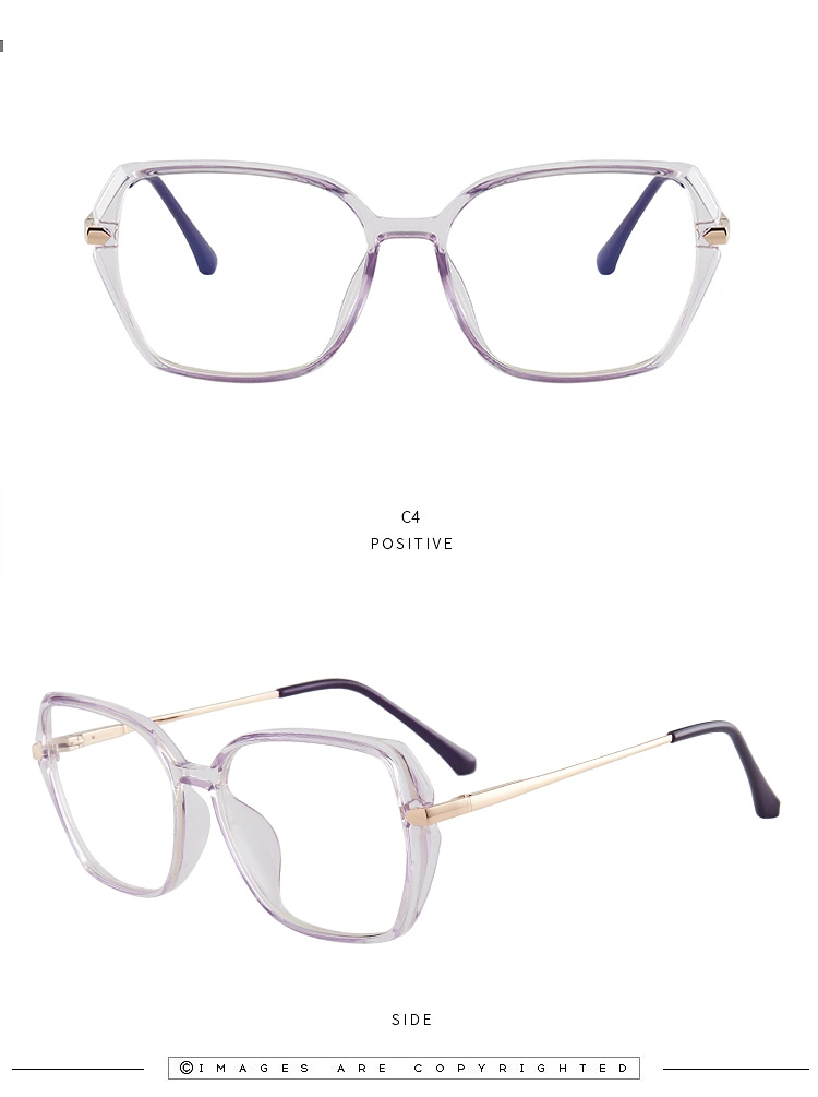 Top Quality Unisex Optical Frame Square Tr90 Eyeglasses Anti-Blue Light Glass Customised Logo