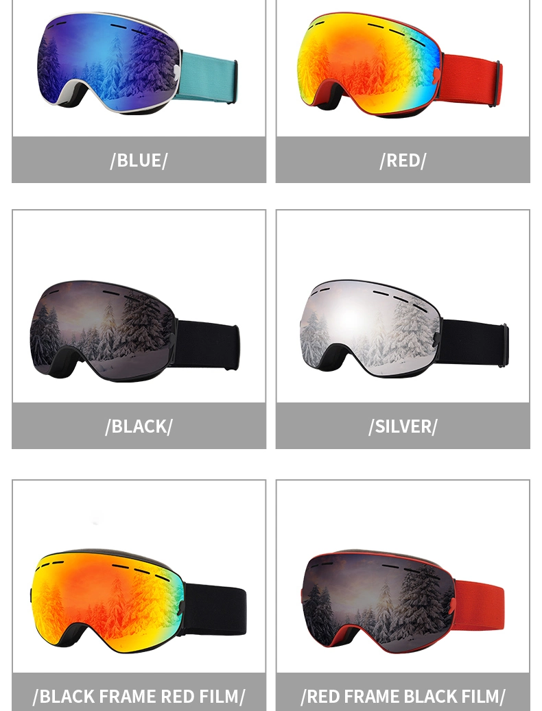 OEM Hot Selling Retro Ski Sun Glasses UV400 Custom Logo Air Vent Foam Double Anti Fog Trendy Sunglasses Men Snowboarding Ski Glasses