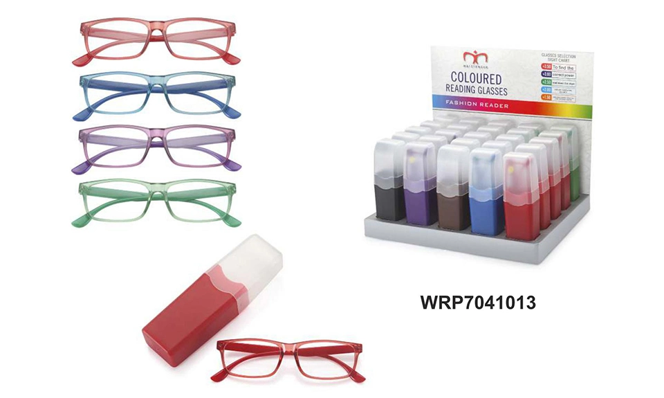 Wholesale Stylish Ladies Packing Readers Fastion PC Square Reading Glasses with Display