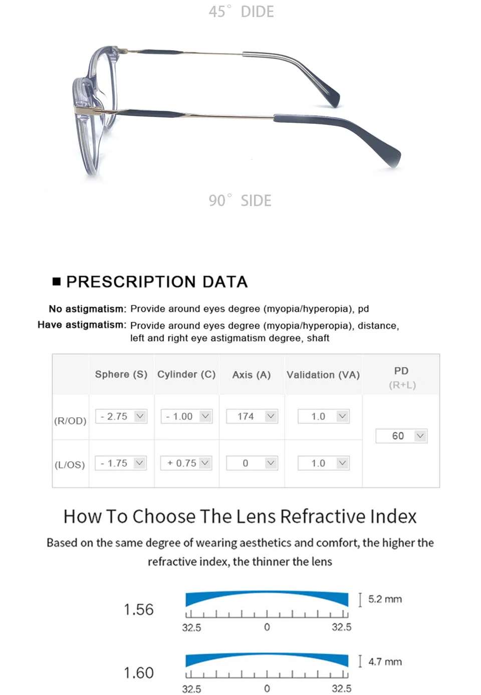 High Quality Acetate Optical Frame Eyeglasses for Women