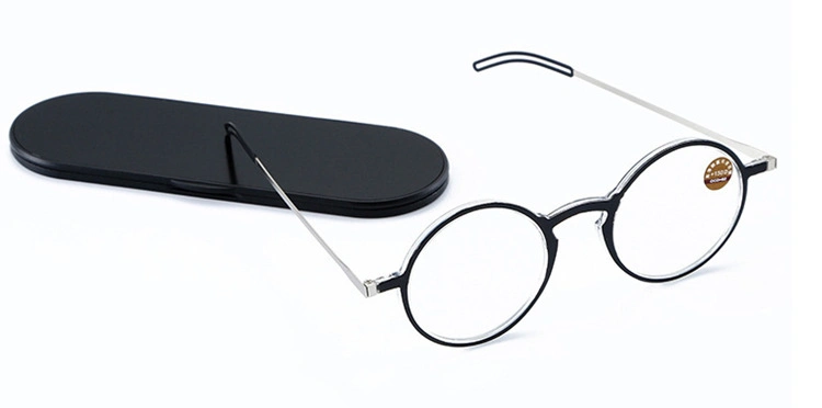 Super Light Reading Glasses Metal Frame Tr Temple Half Frame Reading Eye Glasses for Unisex