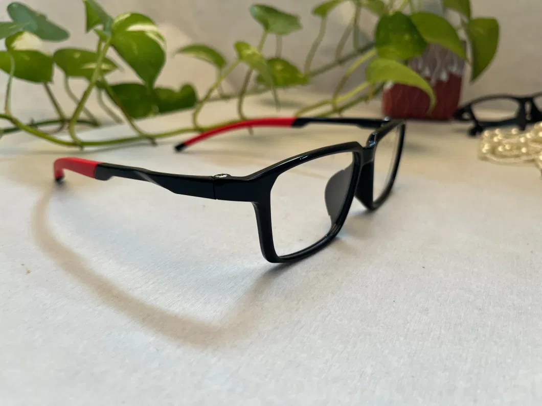 New Style Anti-Skidding PC Injection Shiny Black Optical Frame for Sports