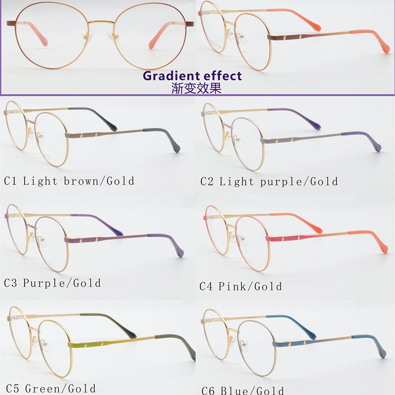 High Quality Fashion Photochromic Metal Optical Myopia Eyeglass