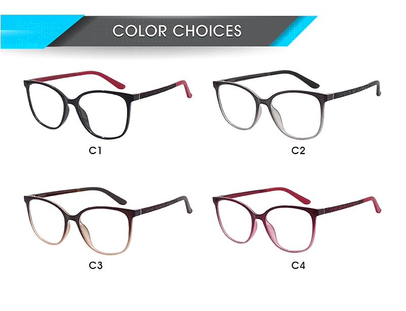 Pilot Optics 2023 Fashion Oversize Custom Logo Tr90 Rectangle Men and Women Anti Blue Light Glass Optical Frames