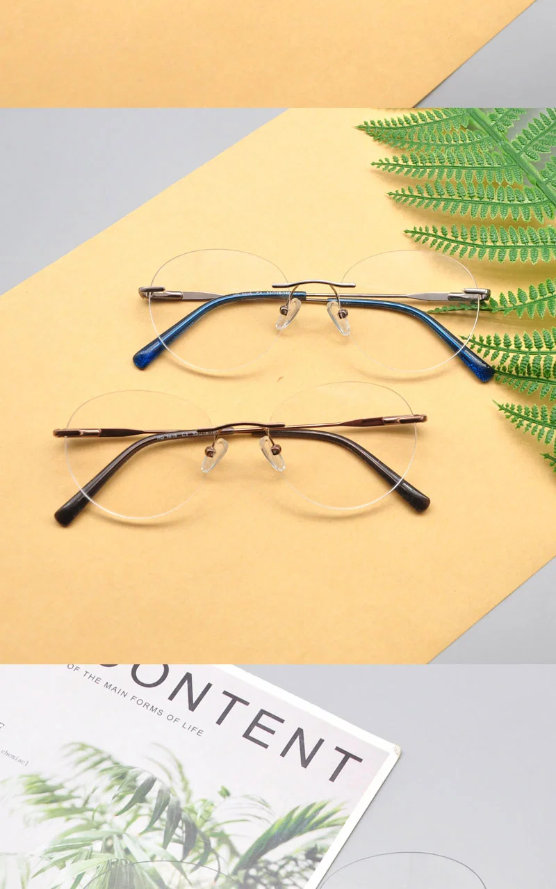 Anti Blue Light Blocking Glasses Rimless Glasses Square Protect Your Eyes