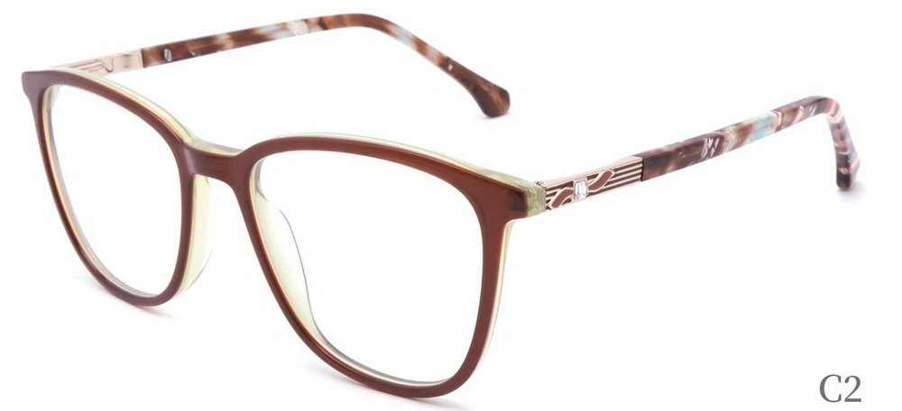 Mix Color Frame Glasses Fashion Acetate Optical Eyeglasses for Women