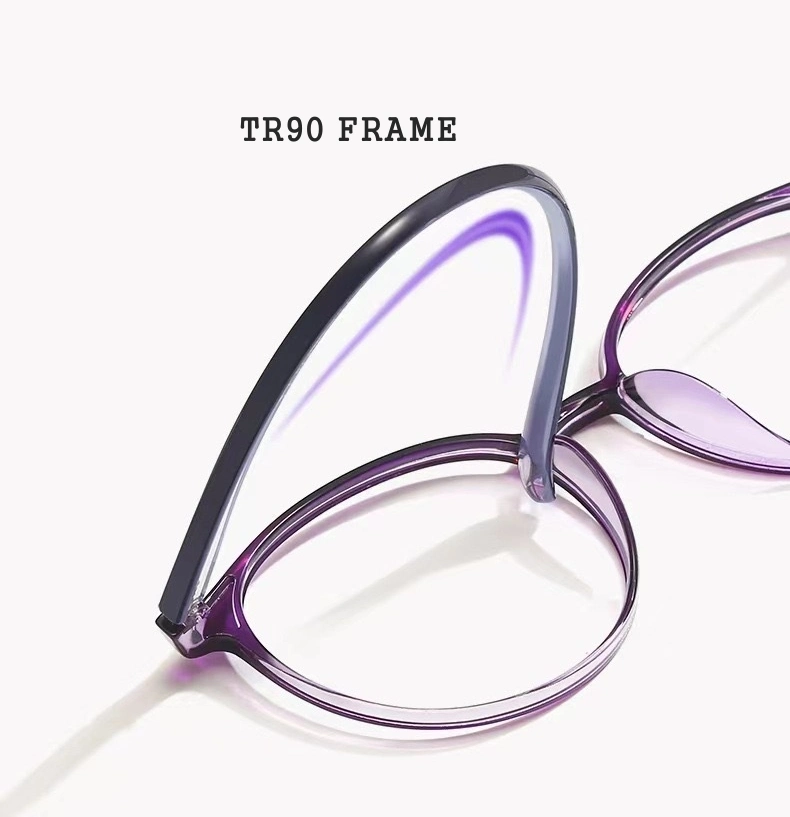 High End Fashion Light HD Tr90 Frame Anti Blue Light Reading Glasses