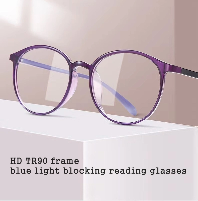 High End Fashion Light HD Tr90 Frame Anti Blue Light Reading Glasses