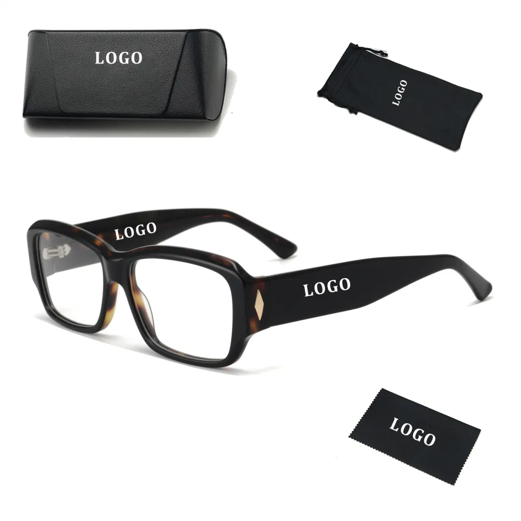 2024 New Design Fashion Custom Logo Women Optical Anti Blue Light Optical Glasses Acetate Eyeglasses Frame Reading Glasses