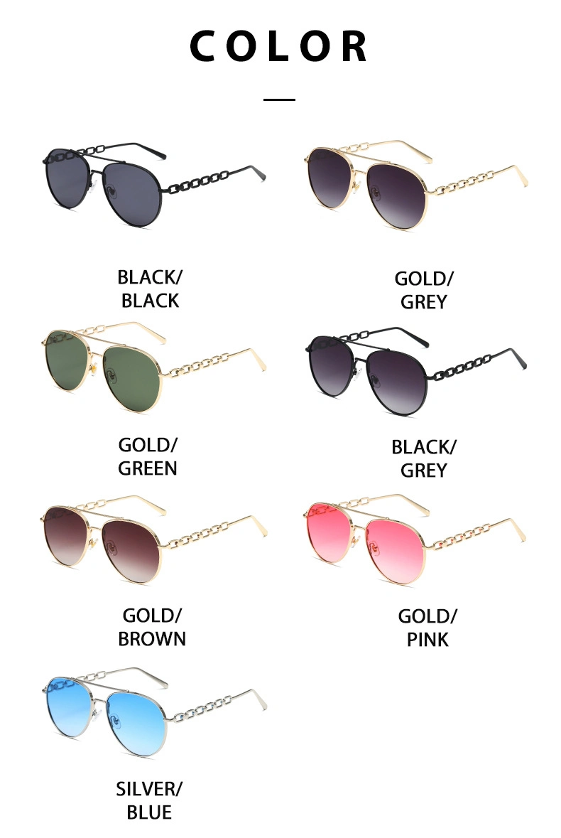 Skylark Wholesale Customized UV400 Chain Stylish Sunglasses for Men and Women