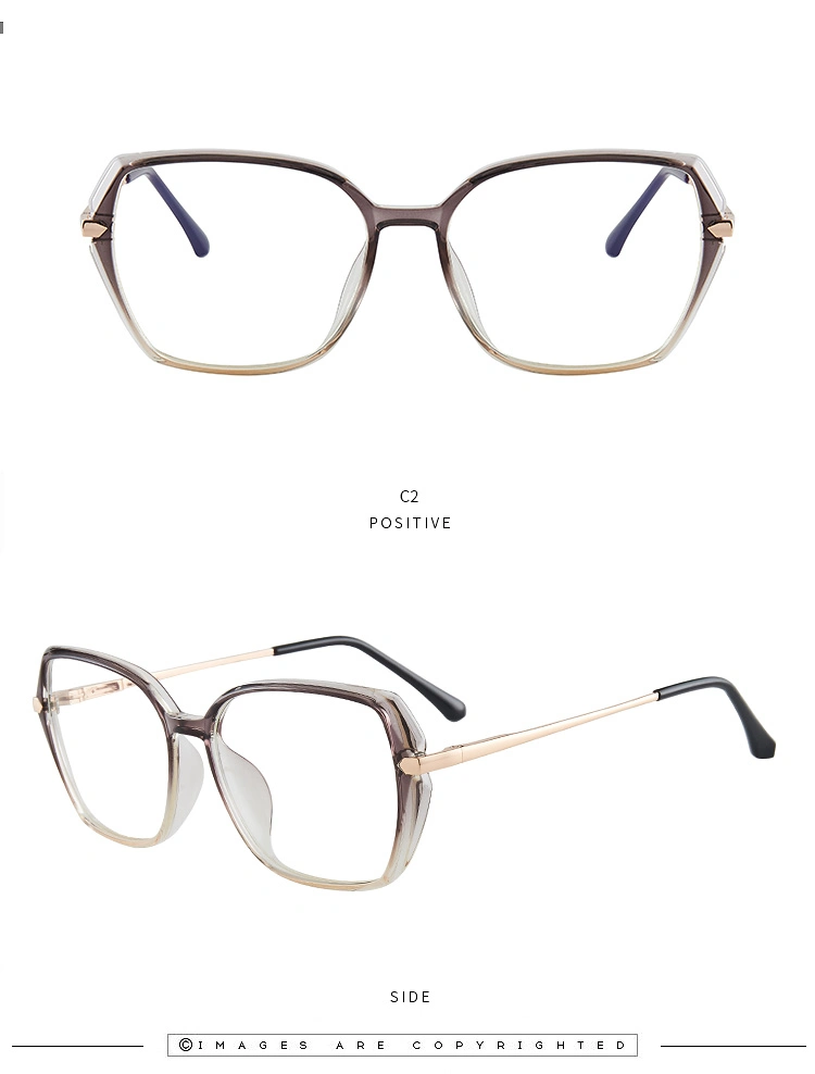 Top Quality Unisex Optical Frame Square Tr90 Eyeglasses Anti-Blue Light Glass Customised Logo