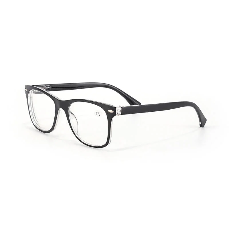 Rivets Finished Retro Classic Myopia Glasses Women Rectangle Nearsighted Eyeglasses -0.5 -1.0 -1.25 -1.5 to -4.0