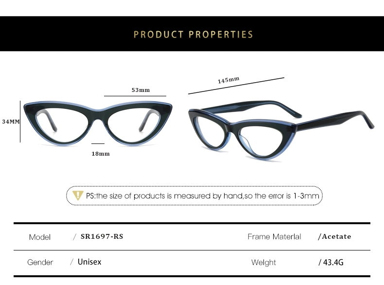 Wholesale High Quality New Cat Eye Shape Eyeglasses Computer Optical Frame Eyewear Anti Blue Light Blocking Reading Glasses