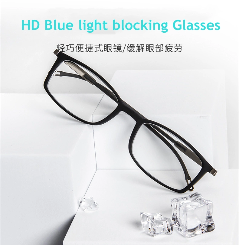 High Quality Metal Frame Anti Blue Light Reading Glasses with Case