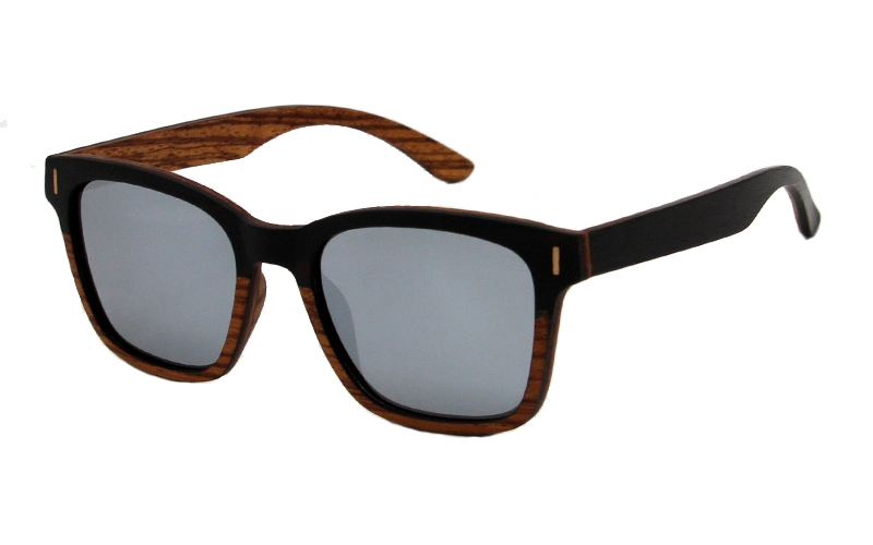 Factory Customized Fashion Unisex Classic Square Frame Designer Style UV400 Polarized Wood Sunglasses
