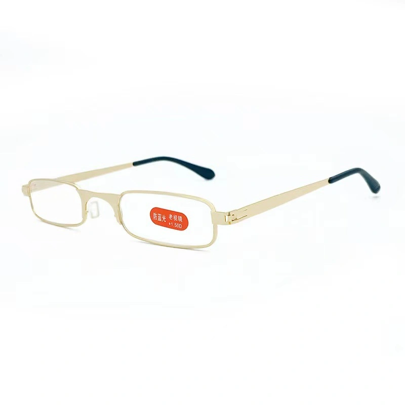 High Quality Alloy Frame HD Silicone Pad Anti Blue Light Reading Glasses
