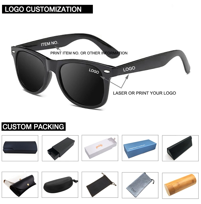 Trendy Navy Blue Rectangle Sun Glass for Women Men Desinger Polarized Sunglasses