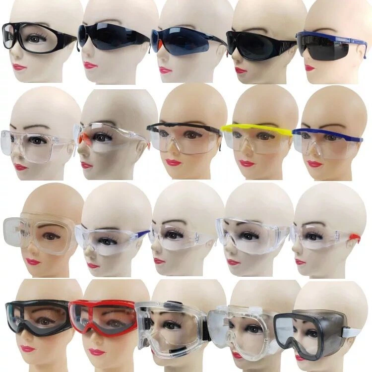 White / Clear PC Lens Anti-Shock Protective Eyewear Eyeglass PPE Supplier