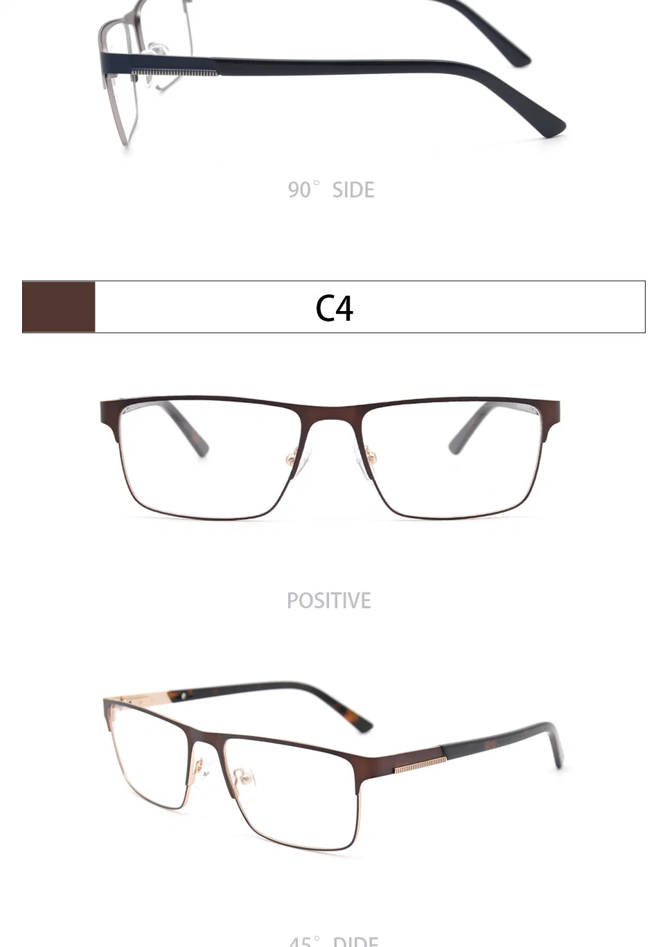 Most Popular CE Stainless Steel Eyeglasses Optical Frame for Men