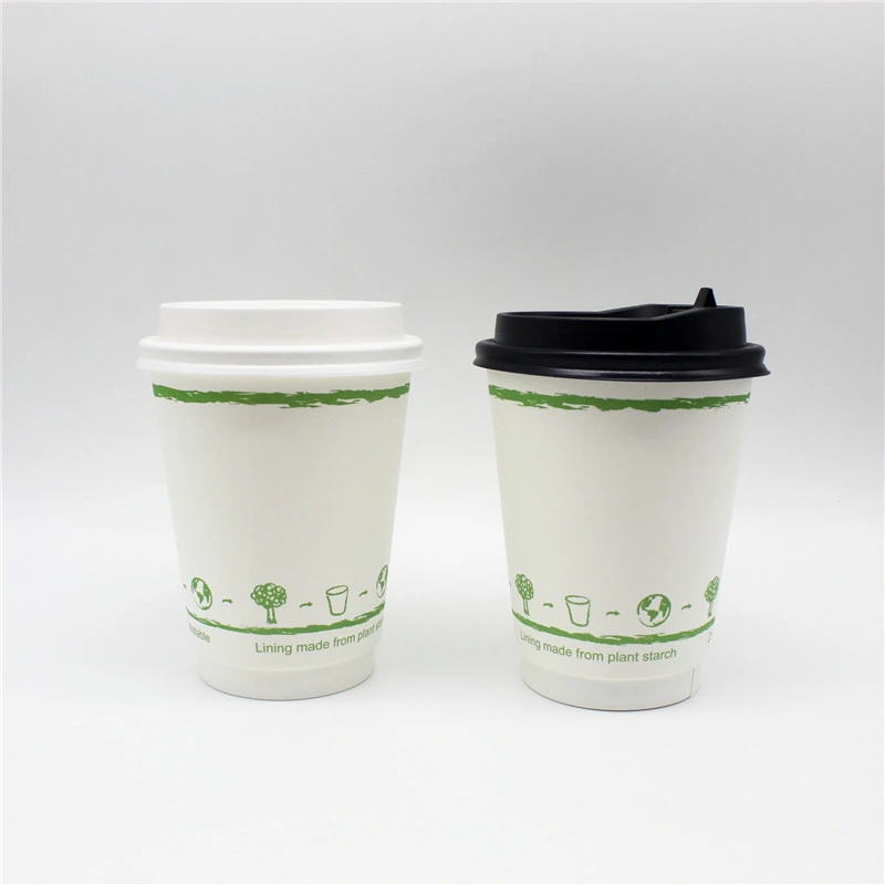 New Biodegradable Uncoating Plastic Free Coffee Paper Cups