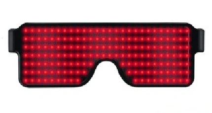 LED Light Love EL Glasses Shake Square Flash Booster Holiday Gift Party Supply Glasses