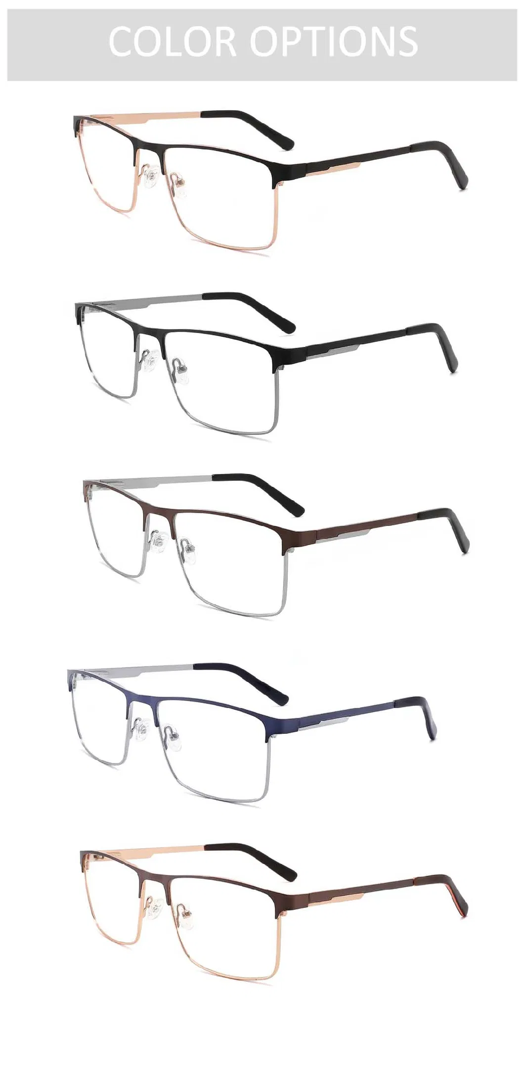 Gd Hot Design Men High Quality Metal Optical Frames Fashion Trendy Metal Eyewear Eyeglass Optical Glasses Frame