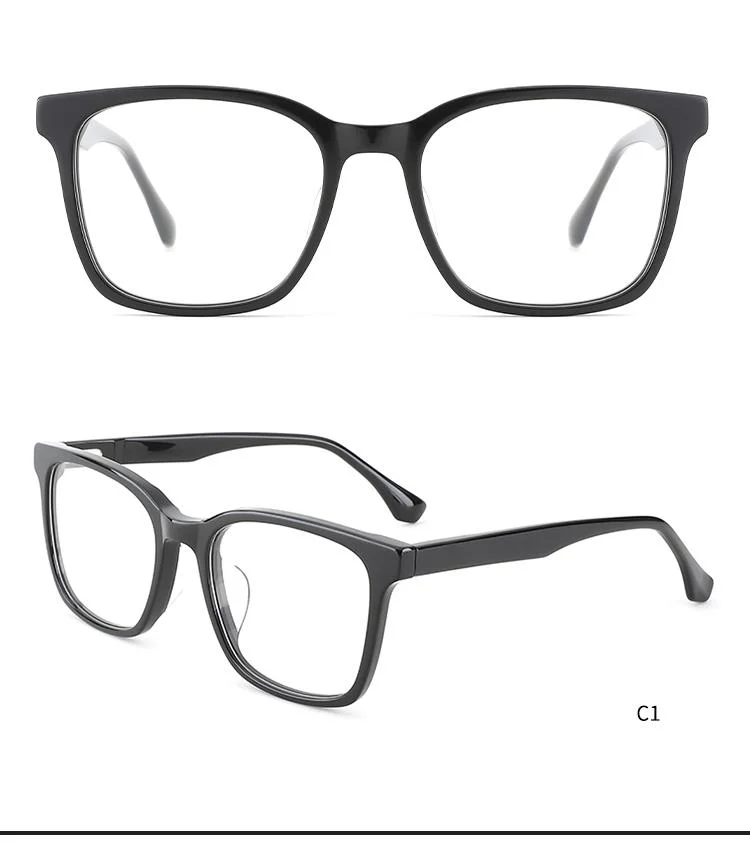 Fashion Transparent Men Acetato Frame Optical Glasses Eyeglasses