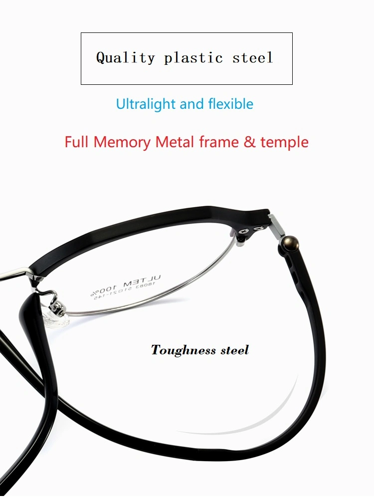 China Eyeglasses Manufacturers Fashionable Stainless Steel Round Eyewear Frame Optical Glasses