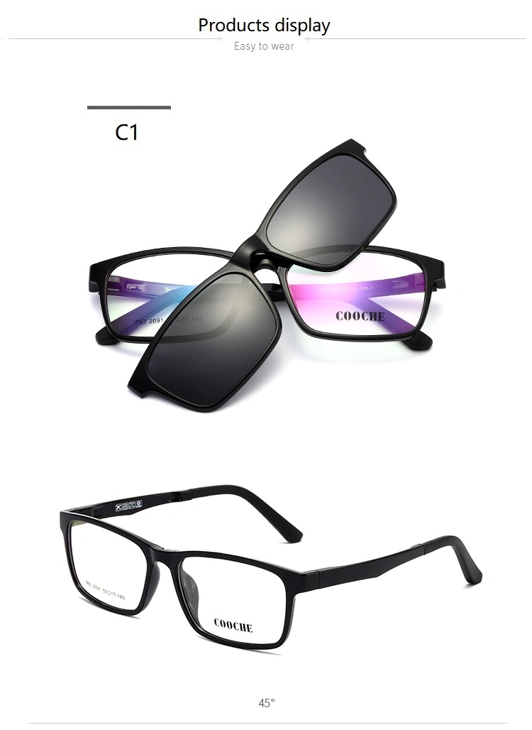 Wholesale Branded Clip on Pilot Sunglasses for Men