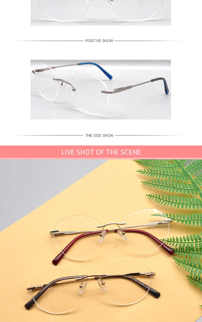 Anti Blue Light Blocking Glasses Rimless Glasses Square Protect Your Eyes