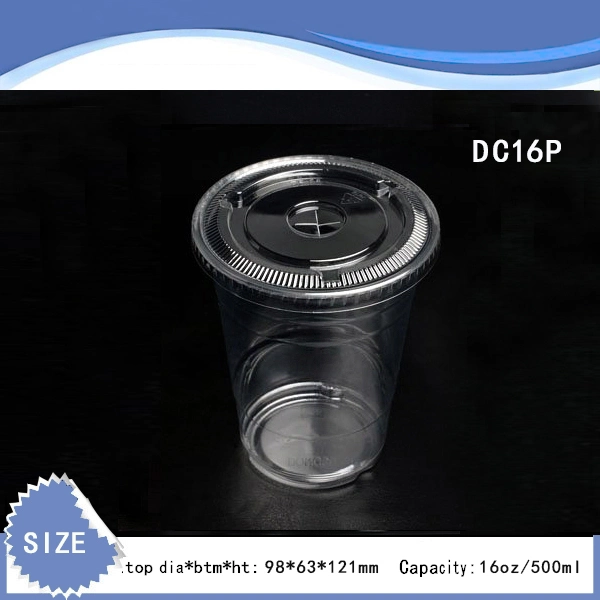 16oz-98mm Disposable Plastic Pet Cold Beverage Coffee Juice Drinking Cup