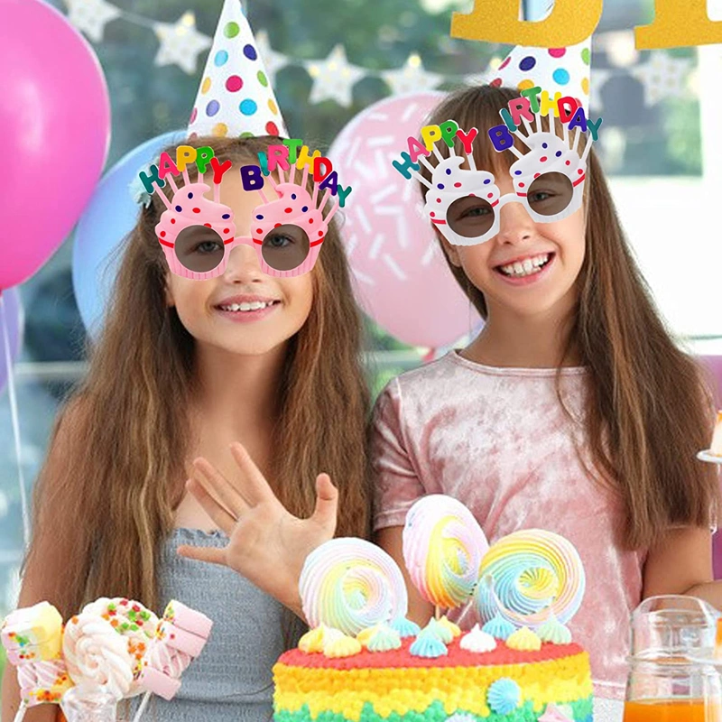 Sweet Cream Birthday Cake Glasses Festival Sun Glasses Happy Birthday Party Promotional Gift Toys Novel Kids Sunglasses