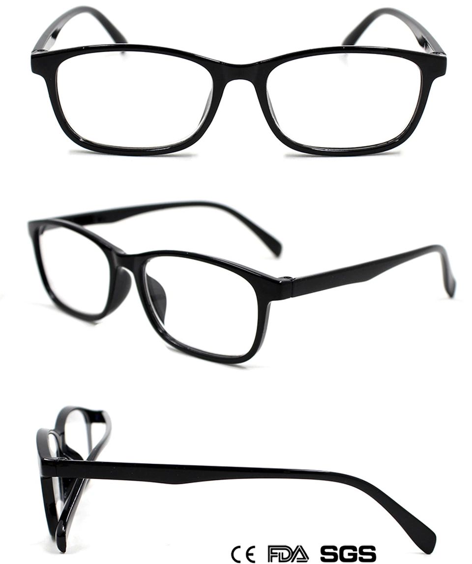 Small Square Frame Plastic Reading Glasses (WRP805034)