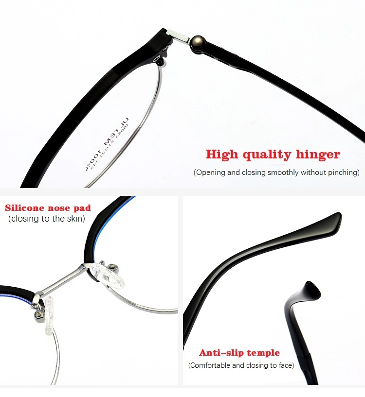 China Eyeglasses Manufacturers Fashionable Stainless Steel Round Eyewear Frame Optical Glasses