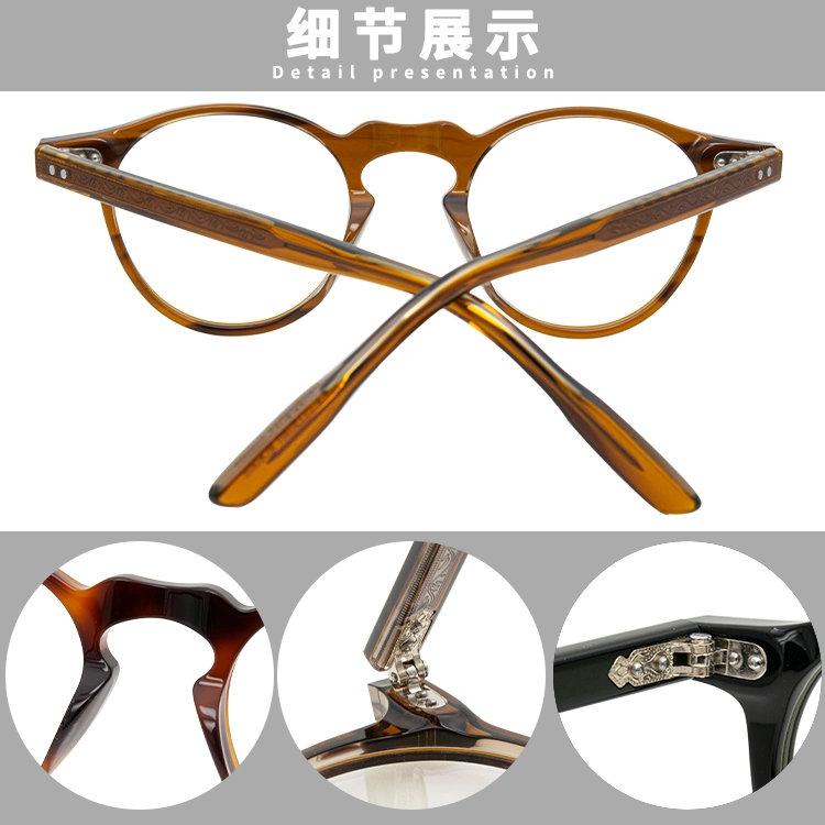 2023 High Quality Acetate Glasses Frame for Men Eye Optical Frame Custom Myopia Eyeglasses Custom Circular Frame Glasses