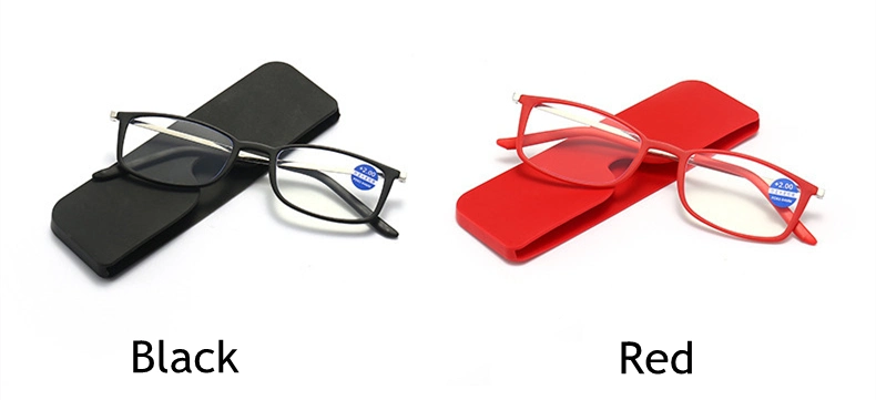 High Quality Metal Frame Anti Blue Light Reading Glasses with Case