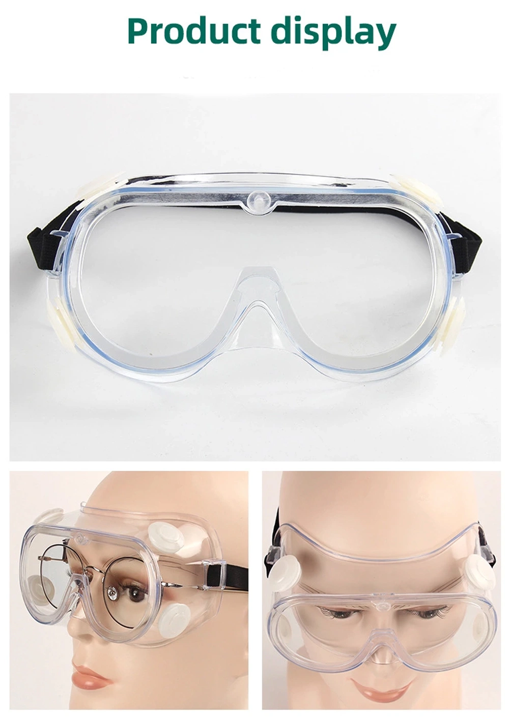 Personal Industril Reusable Spray Proof Saliva Safety Glasses Protective Eyeglasses
