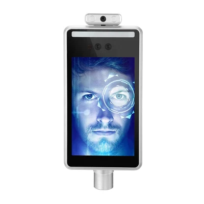 8" LCD Qr Code Facial Recognition Machine with Non Contact Temperature Measurement and Face Mask Detection and Time Attendance for Access Control System