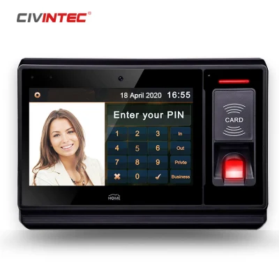 Android OS System USB 7′ ′ Touch Screen Card Recognition Biometric Access Control Time Attendance Device