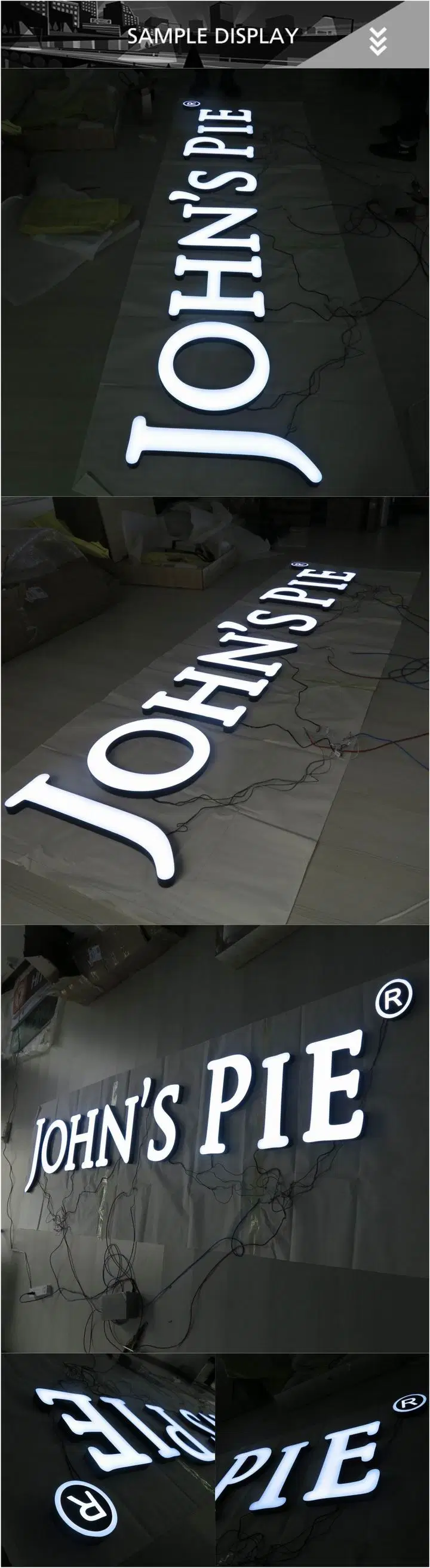 China Manufacturer Mini Acrylic Face Lighted LED Letters for Signage