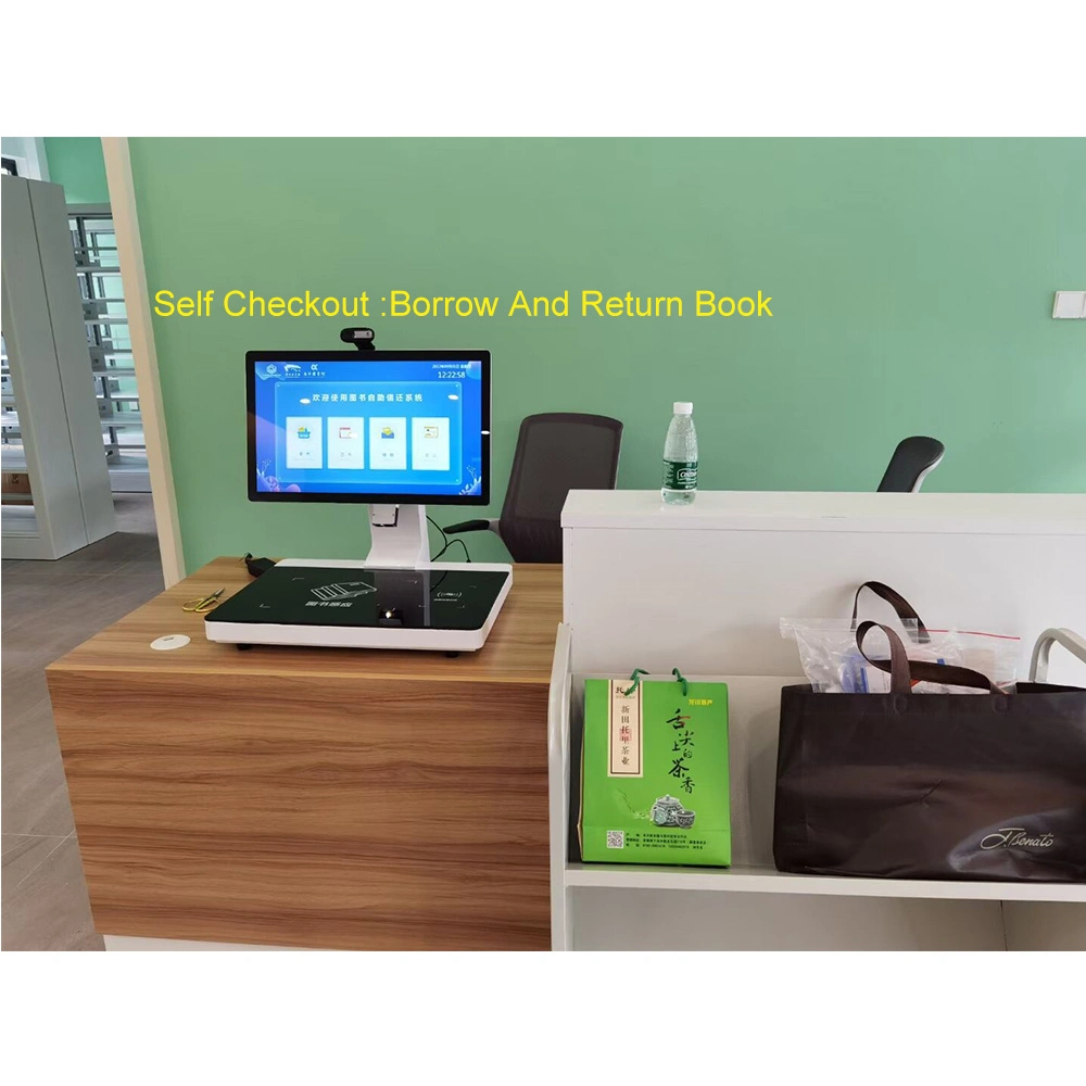 Automation Management RFID Library Desk Computer for Books Borrow and Return