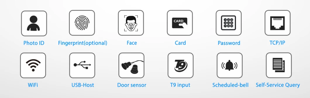 Webserver Cloud Software Linux System RFID Card &amp; Face Recognition Device Biometric Time Attendance Machine