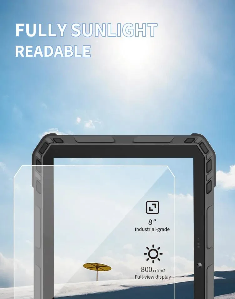 IP68 Waterproof Industrial Computer Rugged Tablet 4G LTE Android 11 OS 2D Scanner 6GB+128GB 8inch Fingerprint NFC Tablet PC