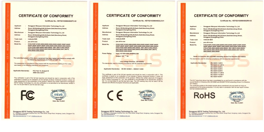 2 Panel Celeron CPU POS Terminal Integrated with Fingerprint Reader