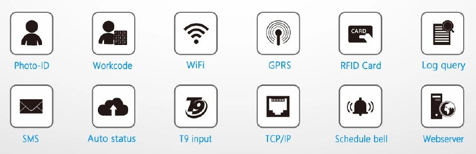 Wireless 3G or 4G Function Biometric Fingerprint and RFID Card Time Attendance Device