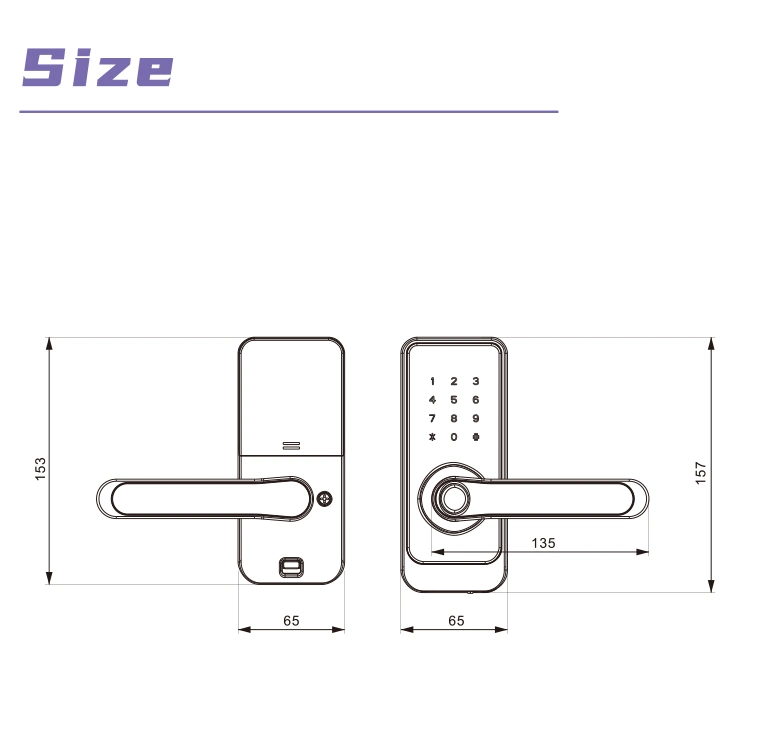 Tuya WiFi APP High Security Smart Lock Biometric Fingerprint Smart Door Lock ANSI Standard for Home Hotel Apartment