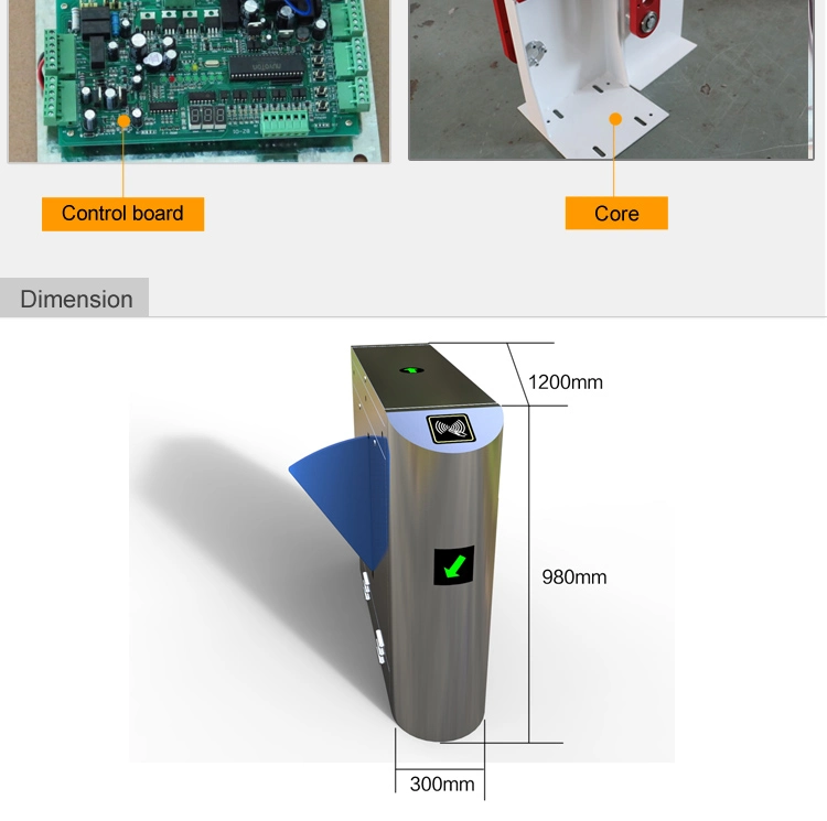 Professional Factory Sale High Quality New Design Intelligent Face Recognition Flap Barrier Gate for Apartment Used