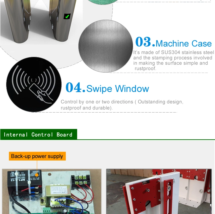 Professional Factory Sale High Quality New Design Intelligent Face Recognition Flap Barrier Gate for Apartment Used